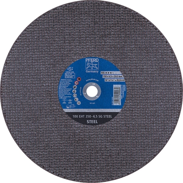 Pferd 64016 14in x 3/16in Cut-Off Wheel, 20mm AH - Portable A 24 R SG 64016-PFERD - main